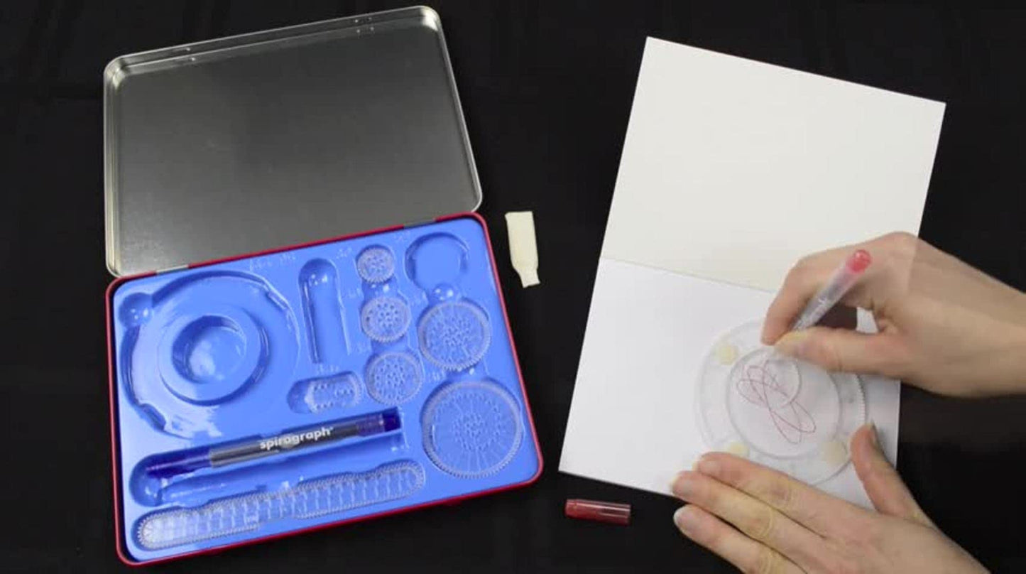 Spirograph Design Set Tin - Spiral Art Kit with Classic Gear Design Kit in a Collectors Tin for Kids Ages 8 and Up