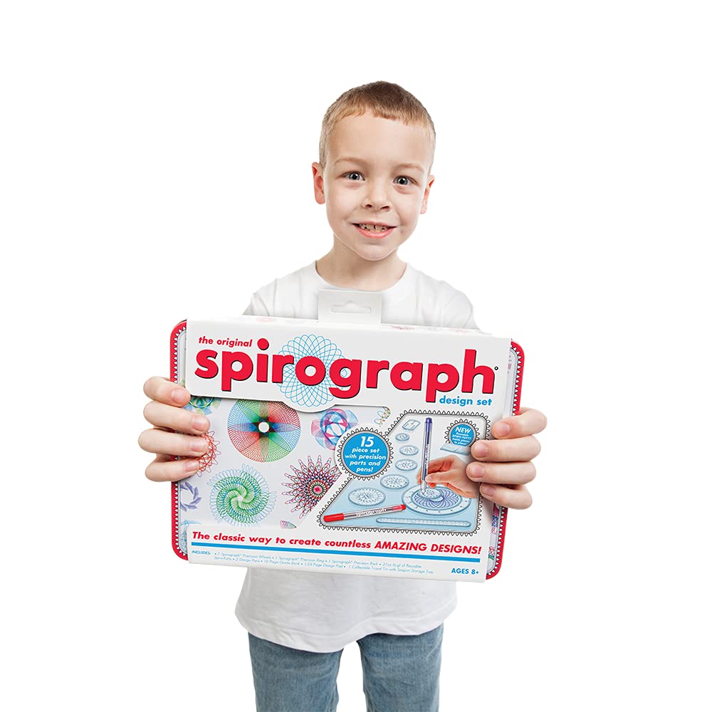 Spirograph Design Set Tin - Spiral Art Kit with Classic Gear Design Kit in a Collectors Tin for Kids Ages 8 and Up
