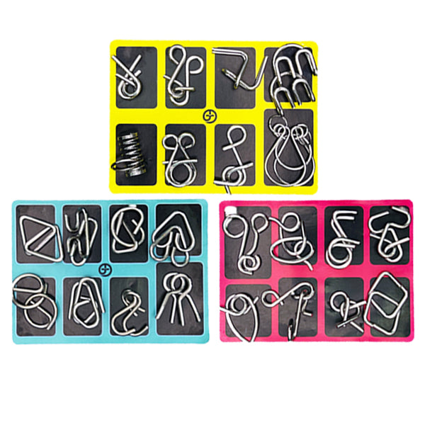 Metal Puzzle Ring, 24 Piece Set Educational intellectual Toys IQ Toys,Metal Brain teaser Puzzles