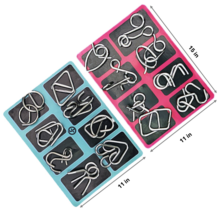 Metal Puzzle Ring, 24 Piece Set Educational intellectual Toys IQ Toys,Metal Brain teaser Puzzles