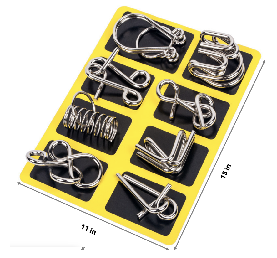 Metal Puzzle Ring, 24 Piece Set Educational intellectual Toys IQ Toys,Metal Brain teaser Puzzles