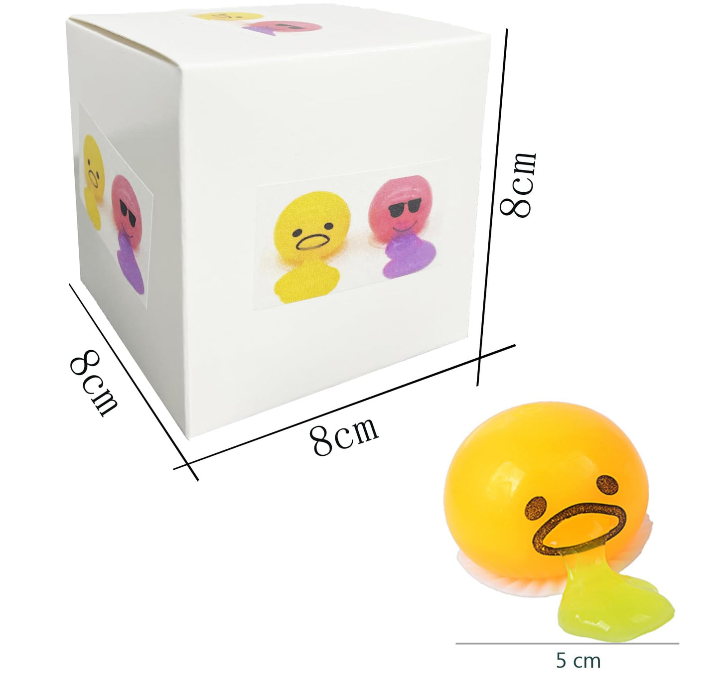 Slime Stress Egg Balls, Vomiting Egg Stress Ball, Puking Egg, Vomiting &amp; Sucking Lazy Egg Yolk, Novelty Stress Relief Squeeze Toys Funny Gifts, Fidget Prank Toy 4 Colors