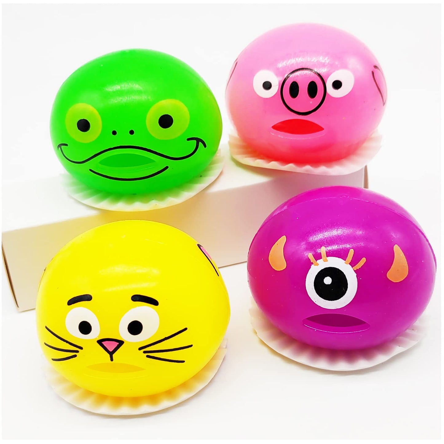 Slime Stress Egg Balls, Vomiting Egg Stress Ball, Puking Egg, Vomiting &amp; Sucking Lazy Egg Yolk, Novelty Stress Relief Squeeze Toys Funny Gifts, Fidget Prank Toy 4 Colors