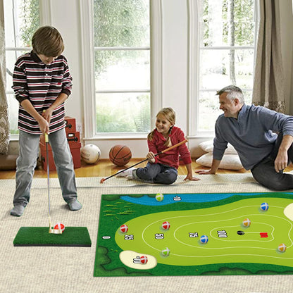 TOY Life Chipping Golf Practice Mats Golf Game Training Mat Indoor Outdoor Games for Adults Family Kids Outdoor Play Equipment Stick Chip Golf Set Backyard Game(Patented)