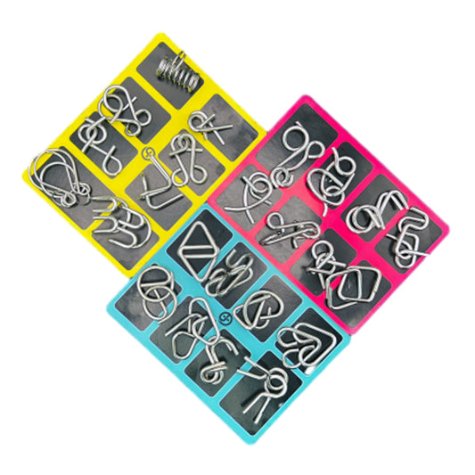 Metal Puzzle Ring, 24 Piece Set Educational intellectual Toys IQ Toys,Metal Brain teaser Puzzles
